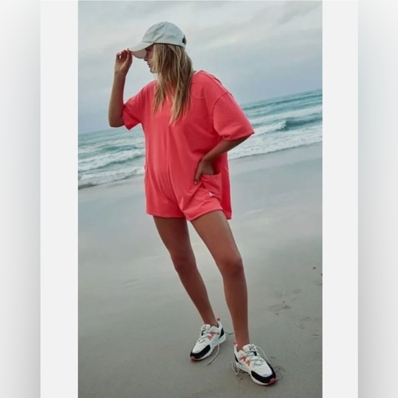 Free People Hot Shot Tee Romper - Picture 4 of 7